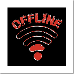 Funny Offline Wi-Fi Symbol gift Posters and Art